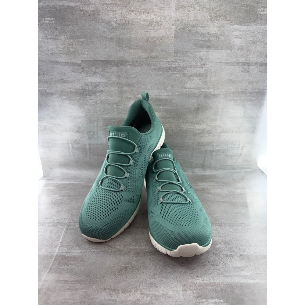 Skechers Summits Quick Getaway Sage Green Mesh Sneakers 104416W Women Sz 10 Wide